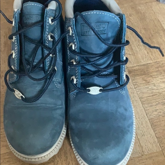 blue suede timberlands